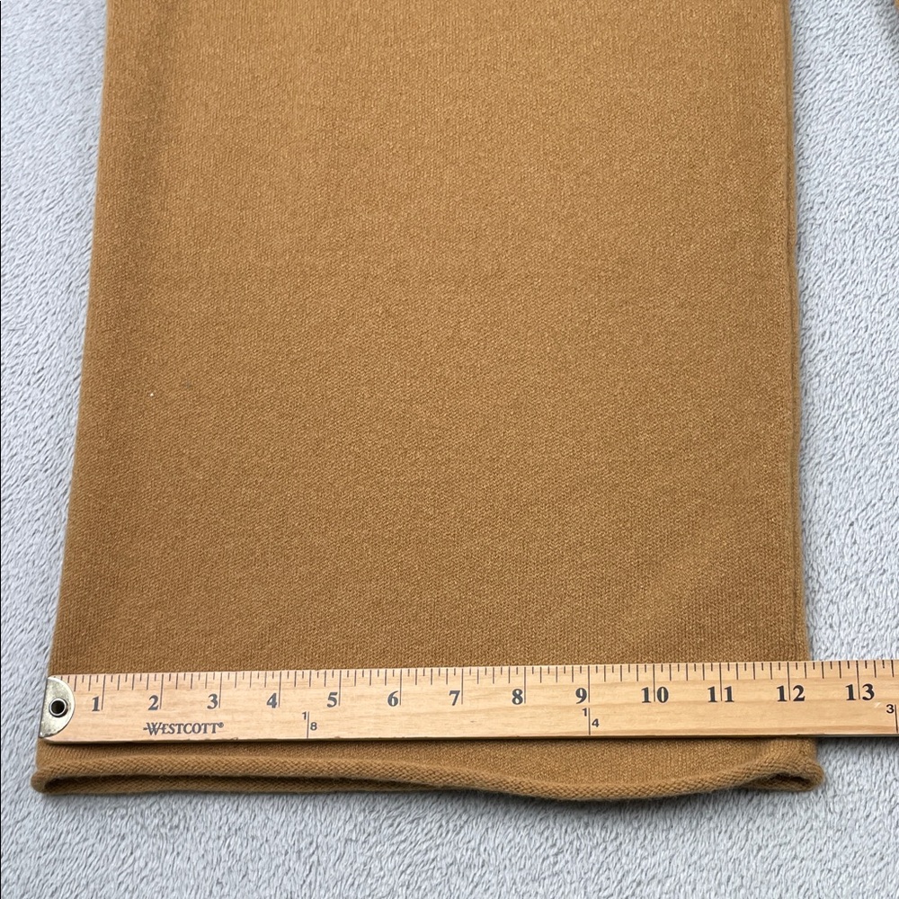 NEW Outerknown XL Cashmere Superfine Wool Tan Wide-Leg Knit Sweatpants - Picture 4 of 13